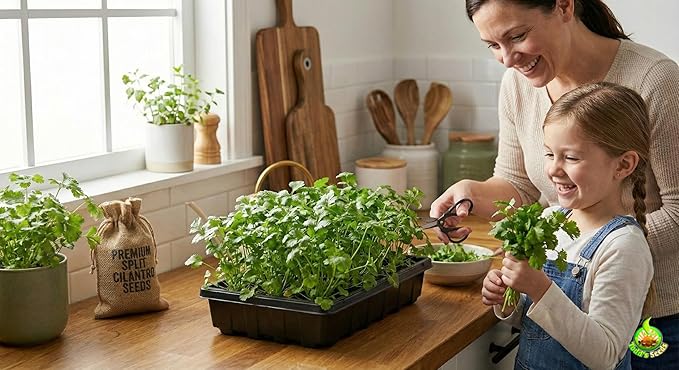 Todd's Seeds Coriander (Split Seed Cilantro) Slo-Bolting Herb Seed, Non-GMO, Chemical Free, High Germination (1/4 Pound)