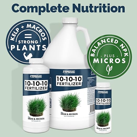 Liquid 10-10-10 Fertilizer for Lawn and Garden – Plant Food for Balanced Nutrition, Greener Growth & Stronger Root Development, 32 oz