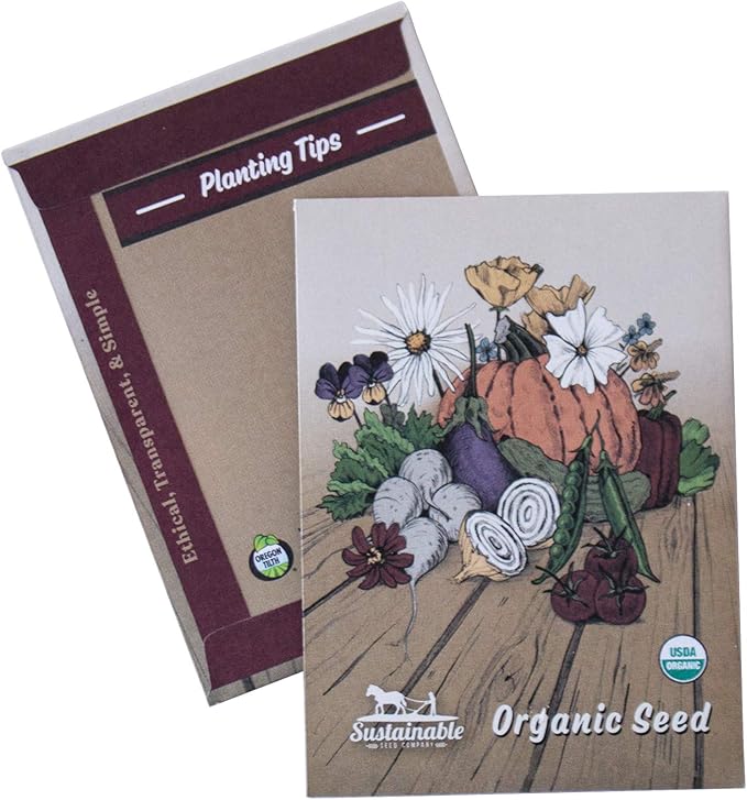 Organic Dwarf Siberian Kale Seeds - 1 g ~250 Seeds - Organic, Non-GMO, Heirloom, Open Pollinated - Farm & Garden Vegetable Gardening & Micro Greens Seeds