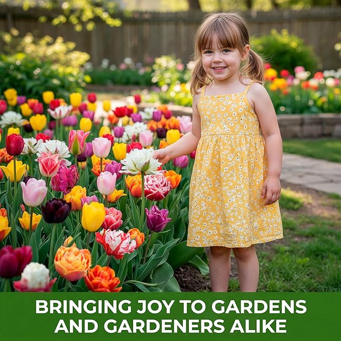 Whole Spring Tulip Bulbs Mix, 50 Pieces, Exclusive Tulips from Holland, 15 Varieties, Hardy and Perennial, Tulips for Garden, Pots, Balcony (Large Bulbs, No Seeds, Not Artificial)