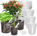 Bonviee 36 Packs 7/5/4/3.5 Inch Clear Nursery Pots for Plants, Reinforced Clear Nursery Pots with Drainage Hole,Transparent Plastic Plant Pot Seedling Planter Seed Starter Flower