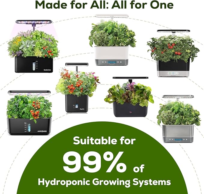 Hydroponic Seed Pod Kit – 12 Pods Seed Starter Kit for Indoor Garden, Compatible with Most Hydroponic Systems, Easy to Grow, High Germination