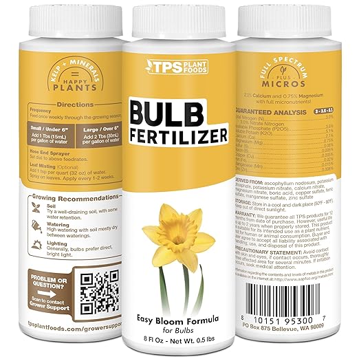 Bulb Fertilizer – Liquid Plant Food for Bigger Blooms & Stronger Bulb Development, 32 oz