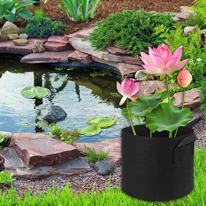 XGBDL 10 Pack Lily Plant Pots for Pond, Aquatic Pond Planter for Pond Reusable Pond Plant Basket Grow Bags for Pond, Aquatic Plants, Potato, Carrot, Onion, Flower (2 Gallon)
