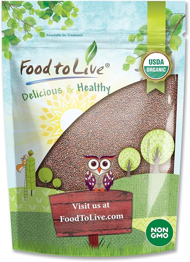 Food to Live Organic Broccoli Seeds for Sprouting, 2 Ounces – Non-GMO, Vegan, Kosher, Sirtfood, Bulk. Rich in Sulforaphane, Vitamin C. Grow Sprouts, Microgreens for Salads, and Sandwiches