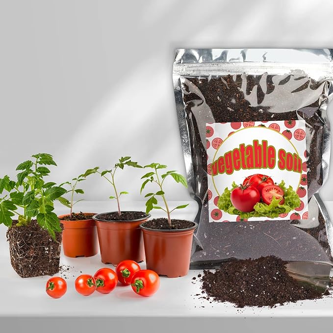 Organic Vegetable Soil Mix 1qt, Indoor Plants Potting Mix for All Potted Vegetable Like Tomatoes Lettuce Bell Peppers, Grow Healthy houseplants Indoors