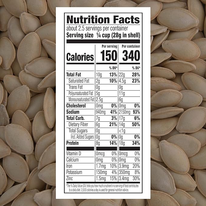DAVID All Natural Pumpkin Seeds, 2.25 oz. (Pack of 12)
