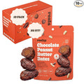 Realsy Chocolate Peanut Butter Stuffed Medjool Dates, Organic Dates with No Sugar Added, Gluten-Free, Vegan, Good Source of Fiber, Low Glycemic Index, All Natural Healthy Snack, (10 Pack)