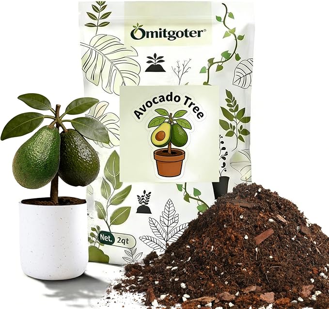 Avocado Soil 2qt, 100% Natural Organic Potting Soil for All-Stage Avocado Tree Growth