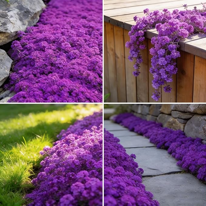 5000+ Creeping Thyme Seeds for Planting, Perennial Mixed Thymus Seeds, Non-GMO Heirloom Ground Cover Thymus Seed for Outdoor Garden
