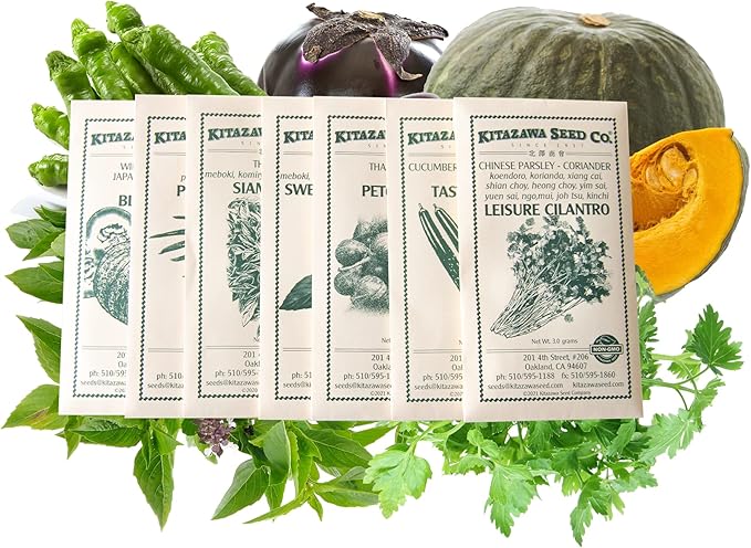 Asian Chef's Specialty Seed Assortment - Thai Cuisine Garden Seed Collection - Thailand Vegetable Seeds - Pepper, Squash, Basil, More