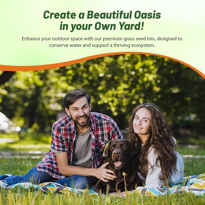 Outsidepride Xeriscape Native Prairie Grass Seed Mix – 25 lb. Perennial, Warm-Season, Cold & Drought-Tolerant, Fine Leaved, Dense Turf Grass Seeds for Lawn, Ground Cover & Arid Xeriscape Landscaping