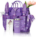 Gardening Gifts for Women, Garden Tool Set, Heavy Duty Gardening Hand Tools with Garden Tool Bag, Purple
