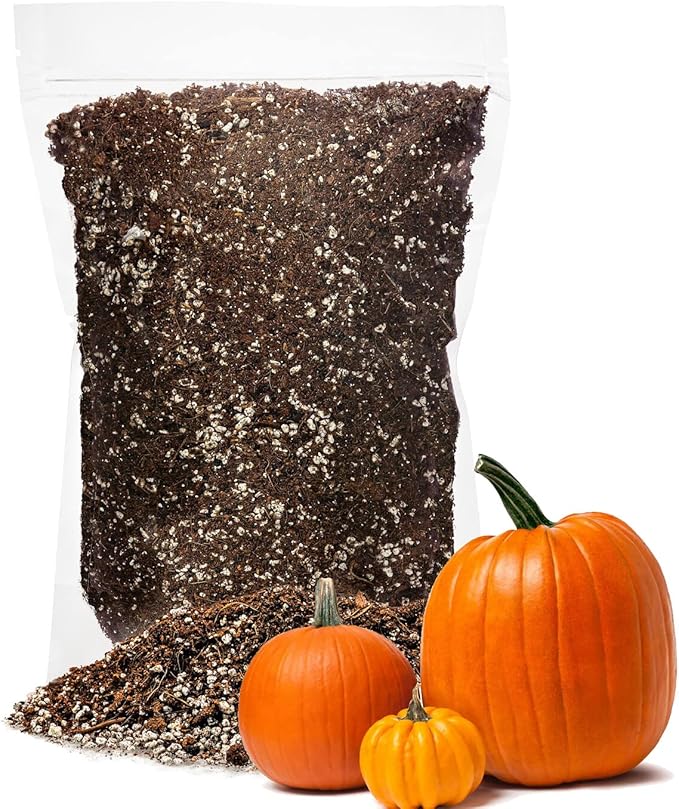 GARDENERA Premium Organic Potting Soil for Pumpkin - (5 Quart Bag)
