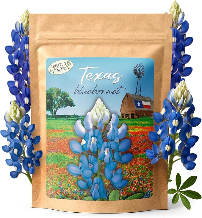 Created By Nature Texas Bluebonnet Seeds, 750+ Wildflower Seeds, Texas State Flower