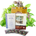 Deluxe Basil Seed Collection - 5 Varieties, 100% Non-GMO Heirloom Genovese Basil, Thai Basil, Lemon Basil, Italian Basil, and Dark Opal Basil Herb Seeds by Sustainable Seed Company (Collection Only)