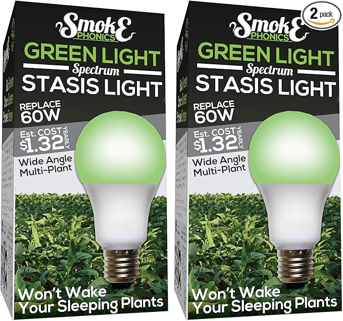 SmokePhonics Green Spectrum LED Hydroponic Stasis Night Cycle Plant Light (Pack of 2)