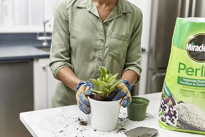 Miracle-Gro Perlite - Enriched with Plant Food, Improves Drainage and Aeration in Potting Soil Mixes, For Container Plants, 8 qt. (3-Pack)