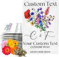 Custom Seed Packets Bulk Prefilled With Wildflower Seeds Wedding Party Favors Personalized for Bridal Shower Guest Wedding Baby Business Logo