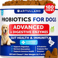 Probiotics for Dogs - Support Gut Health, Itchy Skin, Allergies, Immunity, Yeast Balance - Dog Probiotics and Digestive Enzymes with Prebiotics - Reduce Diarrhea, Gas - 180 Probiotic Chews for Dogs
