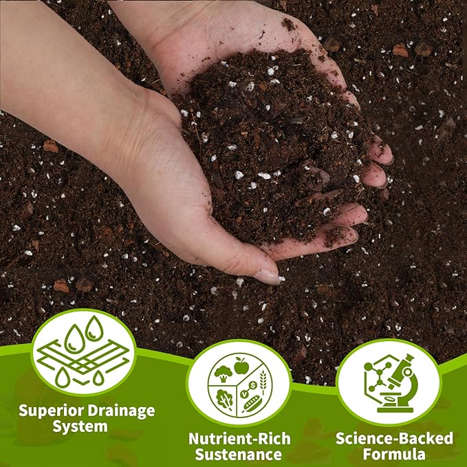 Rose Soil Potting Soil 2qt- Natural Organic Potting Mix for Roses, Superior Drainage & Breathability, Nutrient-Rich Formula to Support Healthy Rose Growth