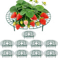 Strawberry Plant Support, 10 Pack, Raised Grid Stand to Keep Strawberries Off the Ground, Strawberry Holder for Garden Beds, Raised Planters & Pots (Round)