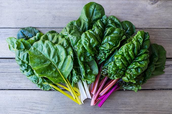 TKE Farms & Gardens - Rainbow Swiss Chard Seeds for Planting, 175+ Heirloom Non-GMO Seeds, Vibrant Mix of Red, Pink, Gold and Green Stems, Sweet Tender Leaves, Nutritious, Easy-to-Grow Garden Favorite