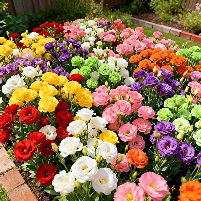 Mixed Lisianthus Seeds for Planting, 202+pcs Rare Perennial Lisianthus Flower Seeds, Non-GMO Eustoma Cut Flowers Beauty Home Garden Ornamental Plants for Outdoors Indoors