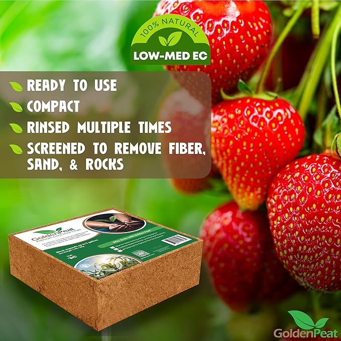 Organic 11 lb Compressed Coco peat Block is a high-Performance, Nutrient-Rich Coco Pith with Low - Medium EC for Heavy-Feeding Plants. Specially Engineered for Optimal Root Growth