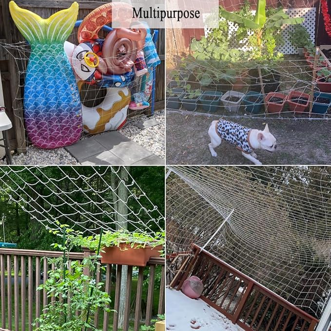 Plant Trellis Netting, 5x350 Ft Polyester Square Mesh Trellis Net Support for Climbing Plants, Bean, Pea, Garden Bed Vines, Grow Tents