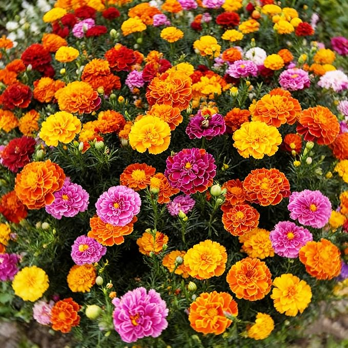 850+ Perennial Marigold Flower Seeds for Planting Outdoor-Rare Swan Tagetes Flower Seeds Plant for Your Garden Home