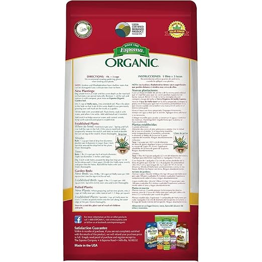 Espoma Organic Holly-Tone 4-3-4 Natural & Organic Evergreen & Azalea Plant Food; 4 lb. Bag; The Original & Best Fertilizer for All Acid Loving Plants Including Rhododendrons & Hydrangeas. Pack of 3