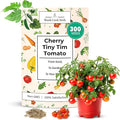 Woods Creek Seeds: Tiny Tim Tomato Seeds for Planting - Heirloom Tomato Seeds for Planting Outdoors, Indoors, Patio or Home Plant Garden - Non-GMO Seed Pack of Dwarf Cherry Tomatoes