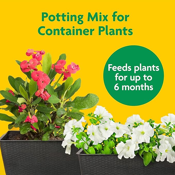 Miracle-Gro Potting Mix for Container Plants, Flowers and Vegetables, 2 cu. ft. & 24 Pack Indoor Plant Food Spikes, Continuous Feeding for Houseplants