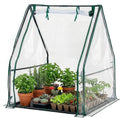 Outvita Mini Greenhouse, Outdoor 3'x3'x3' UV Protected 2-Layer PVC Cover Plant Hot House for Flowers, Seed and Vegetables Protection with Roll-up Zippered Doors for Patio Balcony Backyard