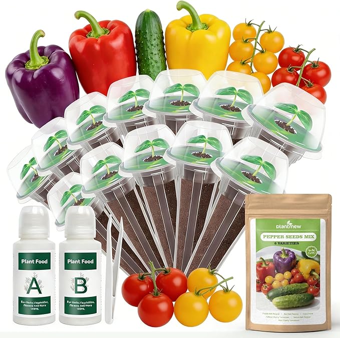 Hydroponic Seed Pod Kit – 12 Pods Seed Starter Kit for Indoor Garden, Compatible with Most Hydroponic Systems, Easy to Grow, High Germination