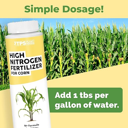 High Nitrogen Fertilizer for Corn – Liquid Plant Food for Strong Stalk Growth, Deep Green Leaves & Bigger Ear Development, 8 oz