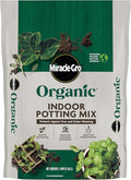Miracle-Gro Organic Indoor Potting Mix - Protects Against Over and Under Watering, Planting Soil for Indoor Container Plants, Houseplants and Starter Plants, OMRI Listed, 8 qt.