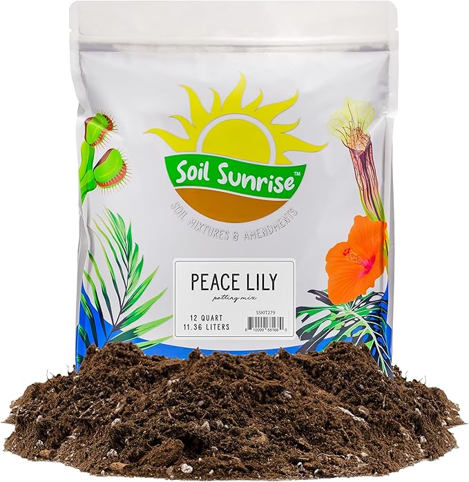 Soil Sunrise Peace Lily Potting Soil Mix (12 Quarts) for Planting, Growing, or Repotting Peace Lily Plants