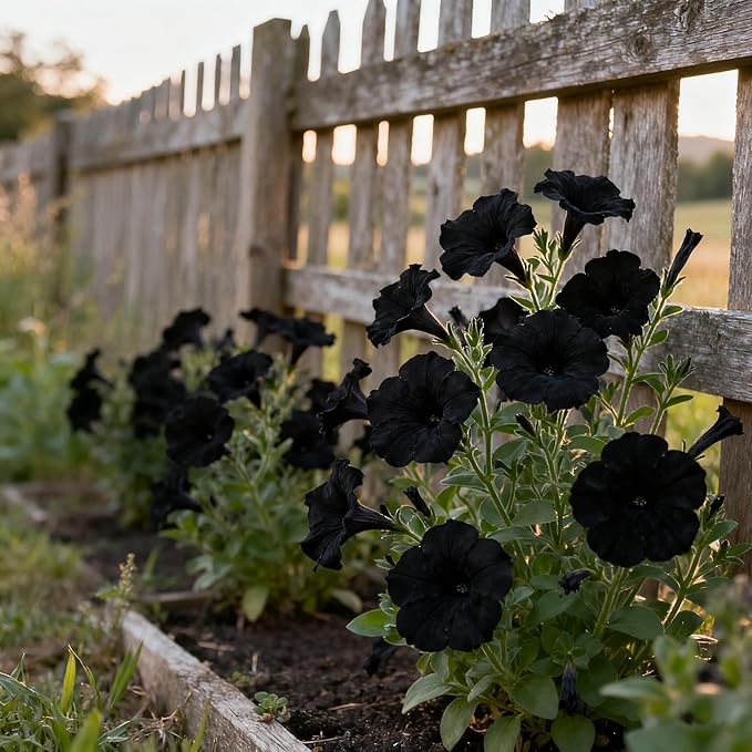 300+ Petunia Seeds for Planting, Black Petunia Flowers Seeds Garden Hanging Baskets Flowers, Annual Plant Seed for Garden Yard Potted Decoration