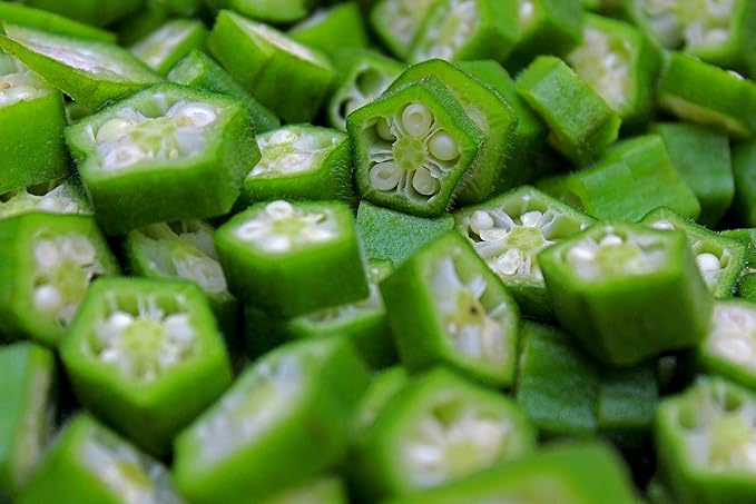 TKE Farms & Gardens - Clemson Spineless Okra Seeds for Planting, 100+ Heirloom Non-GMO Seeds, Easy to Grow for Outdoor Gardens, High-Yield Variety That Thrives in Warm Climates