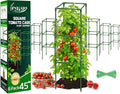 Legigo 6 Pack Square Tomato Cages- 45 Inch Heavy Duty Tomato Trellis for Climbing Plants Outdoor, Tomato Plant Support Stakes Cage Garden Trellis for Garden Raised Garden Bed Cucumbers Vegetables
