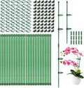 165Pcs Adjustable Plant Stakes, 30Sets Garden Plant Support Sticks, 30Pcs Fiberglass Plant Pole Stand, 60Pcs Rings, 60Pcs Clips, 15Pcs Connectors for Potted Plant Flower Tomato Orchid Vegetable
