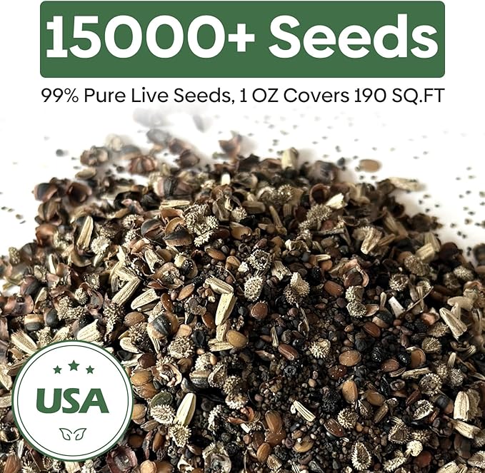 13 Varieties Partial Shade Wildflower Seeds, Mixed Annual and Perennial Flower Seeds for Garden, Yard, Container Planting, 1 Ounce