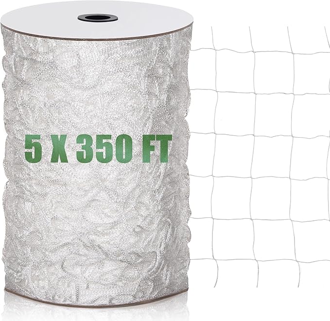 Heavy Duty Trellis Netting Roll, Oltara 5 x 350 ft Soft Mesh Nylon Garden Plant Trellis Netting Bulk for Climbing Plants, Vegetables, Fruits, Cucumber, Pea, Tomatoes