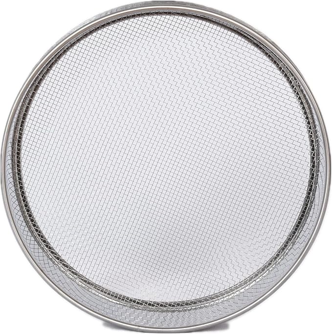 Garden Soil Sifter -10" Sifting Pan-Sieve for Sand Rocks Dirt Compost (1/16”Mesh Screen)