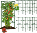 6 Pack Tomato Cages, 41.7" H Square Tomato Plant Stakes Support Cages Trellis for Garden Climbing Vegetables Flowers Fruits,Extra Bold