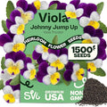 SVI 1500 Helen Mount Johnny Jump Up Seeds (Viola Tricolor) – Johnny-Jump-Up Wildflower Seed Packets, Violet Viola Edible Flowers – Flower Seeds for Outdoor Garden, Containers, Flower Beds