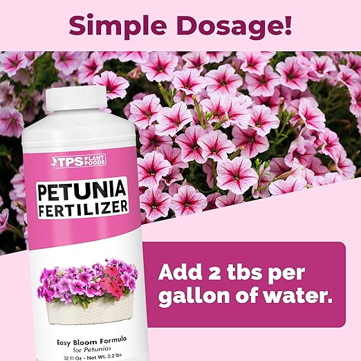 Petunia Fertilizer – Liquid Plant Food for More Blooms, Vibrant Color & Healthy Growth, 32 oz