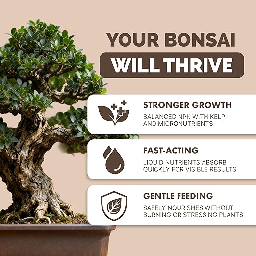 Bonsai Fertilizer – Liquid Plant Food for Healthy Growth, Vibrant Foliage & Stronger Root Development, 8 oz